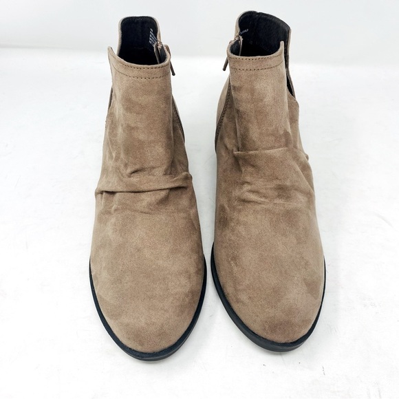 Lane Bryant Ruched Faux Suede Ankle Booties Size 10W - Picture 3 of 7
